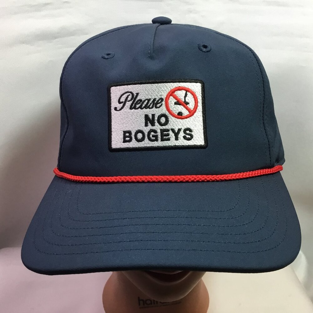 Adidas Navy Blue "Please No Bogeys" Rope-Trim Baseball Cap